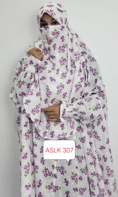 Aaira semi long cotton khimar 307