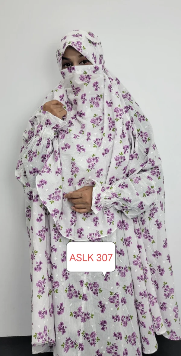 Aaira semi long cotton khimar 307
