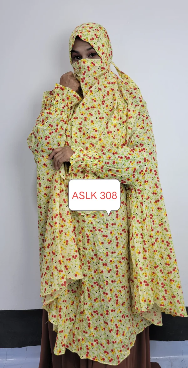 Aaira semi long cotton khimar 308