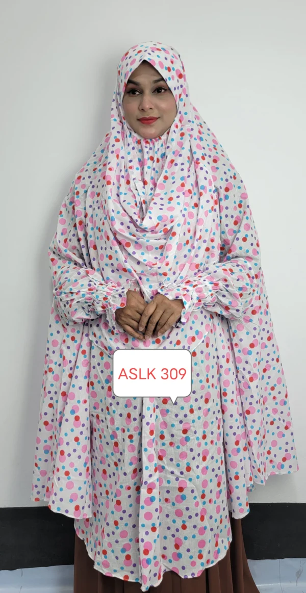 Aaira semi long cotton khimar 309