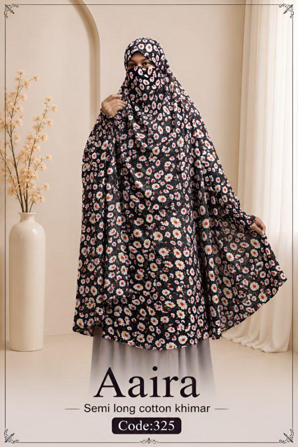Aaira semi long cotton khimar FM Fashion World