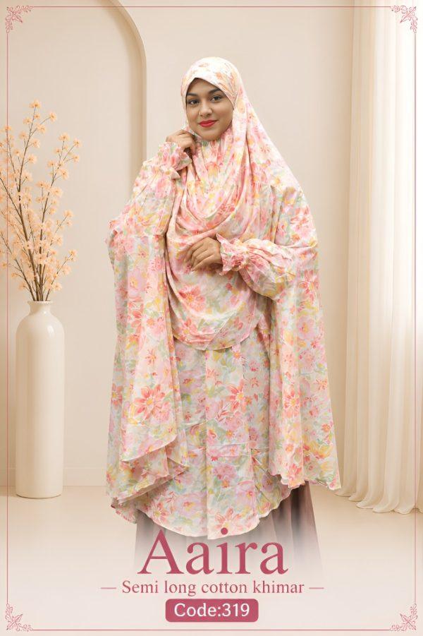 Aaira semi long cotton khimar FM Fashion World