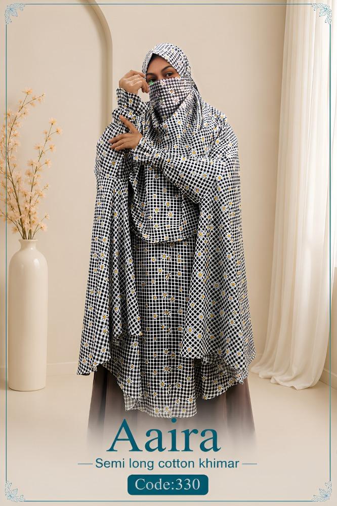 Aaira semi long cotton khimar FM Fashion World