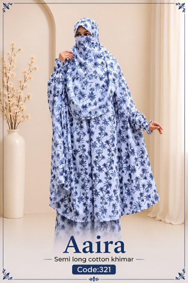 Aaira semi long cotton khimar FM Fashion World