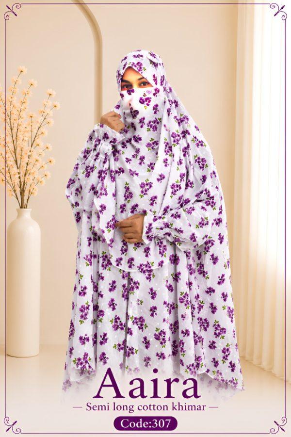 Aaira semi long cotton khimar FM Fashion World