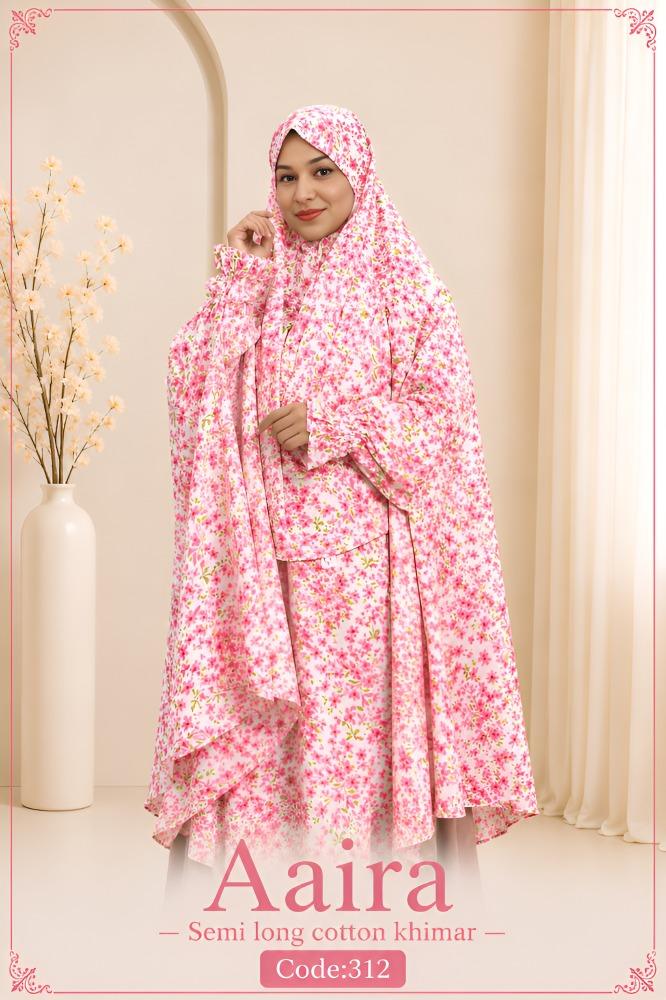 Aaira semi long cotton khimar FM Fashion World
