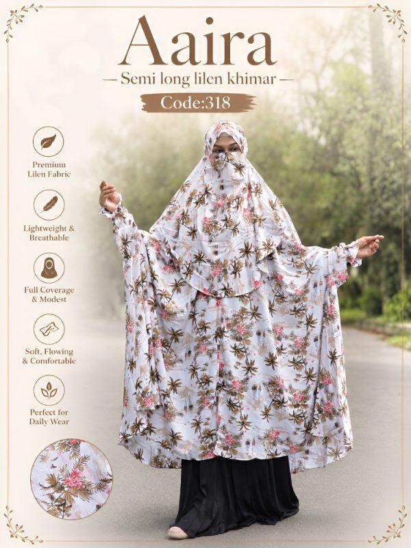Aaira semi long cotton khimar FM Fashion World