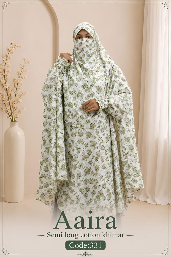 Aaira semi long cotton khimar FM Fashion World