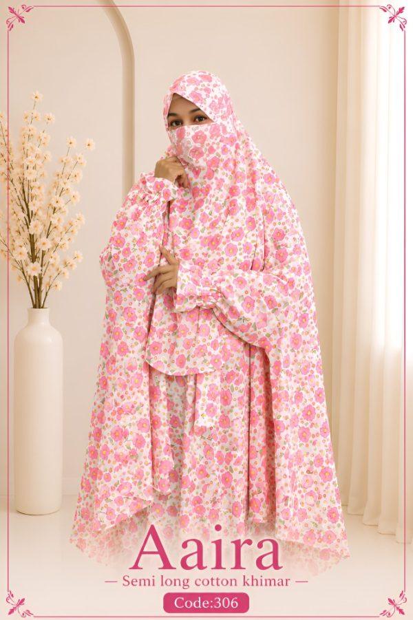 Aaira semi long cotton khimar FM Fashion World