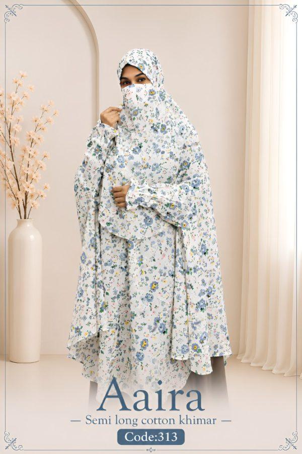 Aaira semi long cotton khimar FM Fashion World