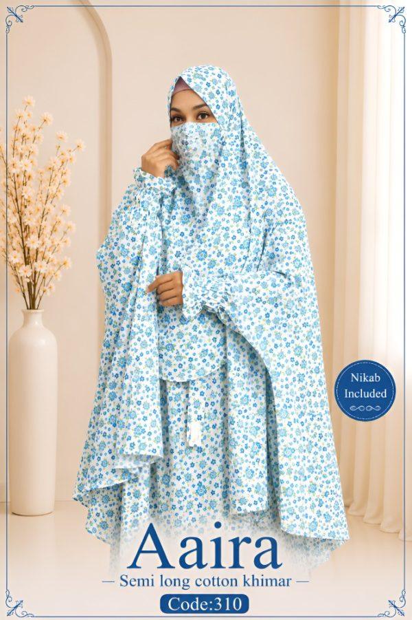 Aaira semi long cotton khimar FM Fashion World