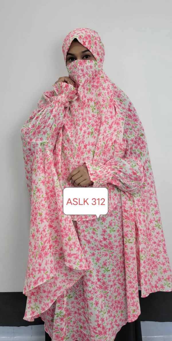Aaira semi long cotton khimar 312