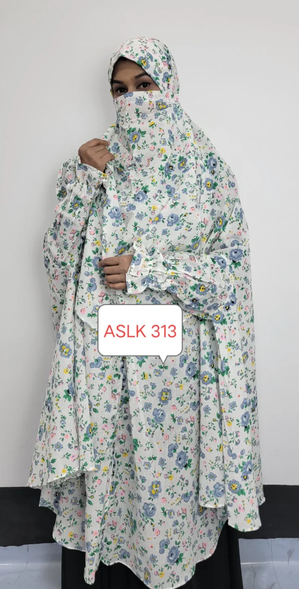 Aaira semi long cotton khimar 313