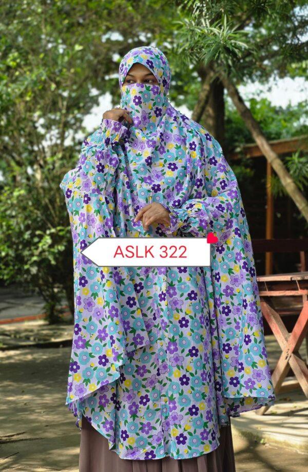 Aaira semi long cotton khimar 322